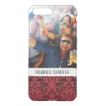 Custom Photo &amp; Text Red wallpaper 2 iPhone 8 Plus/7 Plus Case