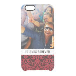 Custom Photo &amp; Text Red wallpaper 2 Clear iPhone 6/6S Case
