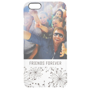 Custom Photo & Text Retro floral background Clear iPhone 6 Plus Case