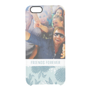 Custom Photo & Text Retro Floral Pattern 2 2 Clear iPhone 6/6S Case