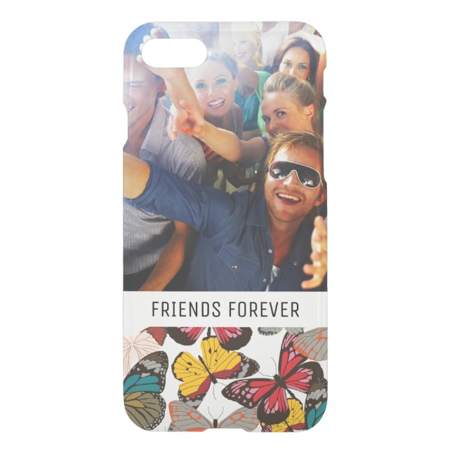 Custom Photo & Text Retro floral pattern 7 Uncommon iPhone Case (Back)