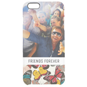 Custom Photo & Text Retro floral pattern 7 Clear iPhone 6 Plus Case