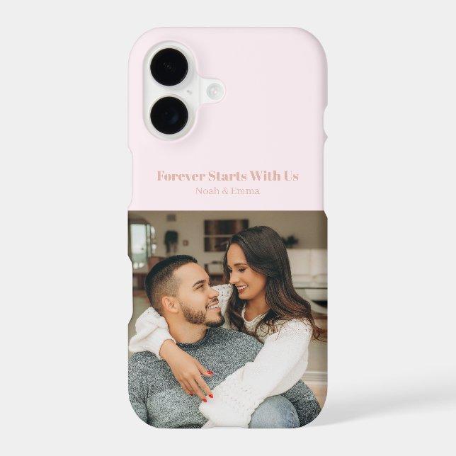 Custom Photo & Text Romantic Gift - Personalized  iPhone Case (Back)