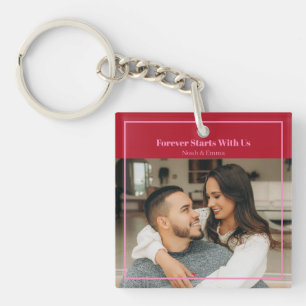 Custom Photo & Text Romantic Gift - Personalized Keychain