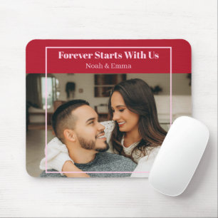 Custom Photo & Text Romantic Gift - Personalized Mouse Pad