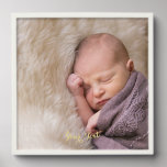 Custom Photo Text Room Decor Peel and Stick Wall<br><div class="desc">Create your own custom, personalized, beautiful elegant faux gold script / calligraphy / typography / font text, peel and stick room decor 8"x8" square photo wall tiles, with a convenient slot for changing the photo prints. To customize, simply add your favorite family / couple / kids / baby / pets...</div>