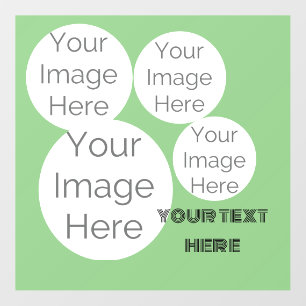 Custom Photo & Text Sage green -  Wall Decal