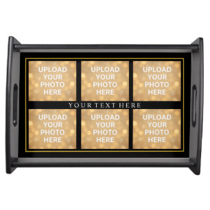 Custom photo text serving tray