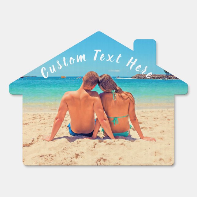 Custom Photo Text Sign with Your Favorite Photos (Front)