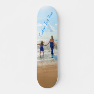 Custom Photo Text Skateboard Your Design - Summer
