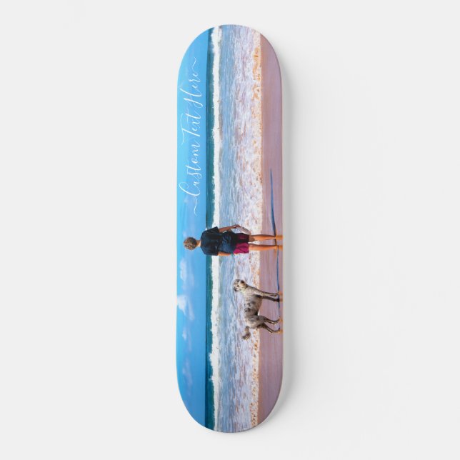 Custom Photo Text Skateboard Your Pets Photos (Front)