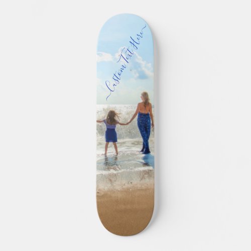 Custom Photo Text Skateboard Your Photos Design