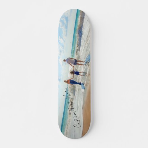 Custom Photo Text Skateboard _ Your Summer Design