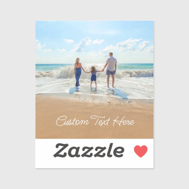 Custom Photo Text Sticker Your Photos Design (Sheet)