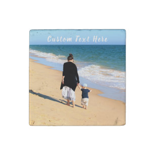 Custom Photo Text Stone Magnet Your Photos Gift