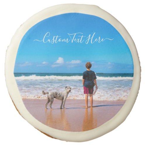 Custom Photo Text Sugar Cookie Your Photos Gift