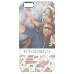 Custom Photo &amp; Text Summer Ships Pattern Clear iPhone 6 Plus Case