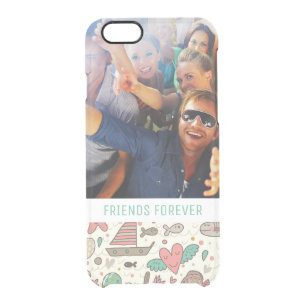 Custom Photo & Text Summer Ships Pattern Clear iPhone 6/6S Case