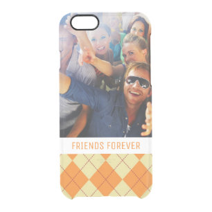 Custom Photo & Text Sweater Background Clear iPhone 6/6S Case