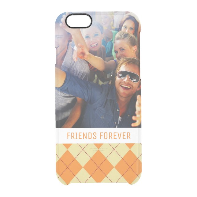 Custom Photo & Text Sweater Background Uncommon iPhone Case (Back)
