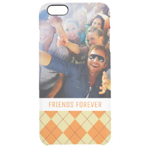 Custom Photo & Text Sweater Background Clear iPhone 6 Plus Case
