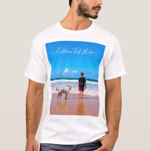 Custom Photo Text T-Shirt Gift with Your Pet Photo