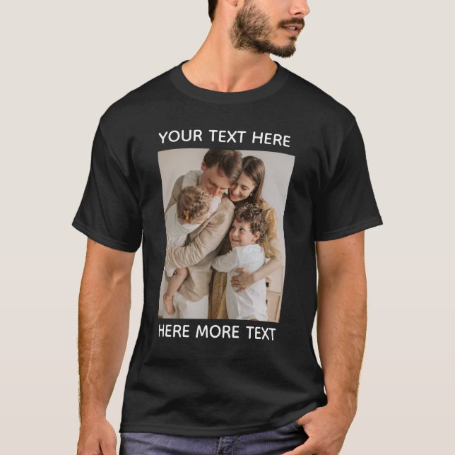 Custom Photo & Text T-Shirt – Personalized SHIRT (Front)
