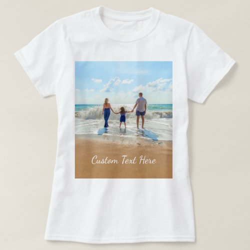 Custom Photo Text T_Shirt _ Your Design _ Family