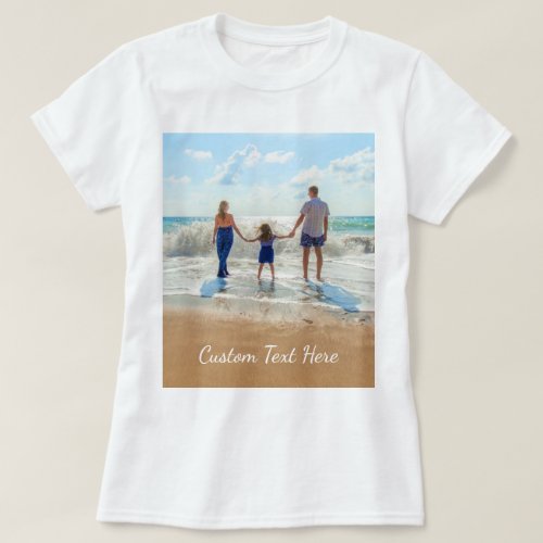 Custom Photo Text T_Shirt _ Your Design _ Summer