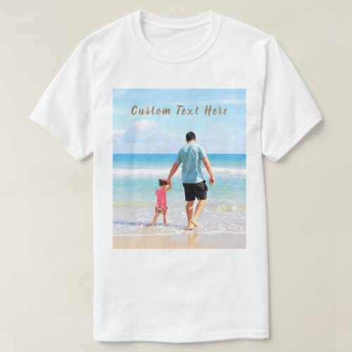Custom Photo Text T_Shirt _ Your Design _ With DAD