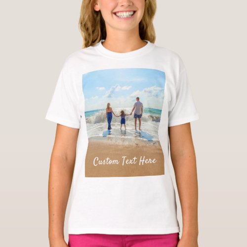 Custom Photo Text T_Shirt Your Favorite Photo Gift