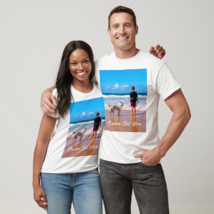 Custom Photo Text T-Shirt Your Favorite Photo Gift