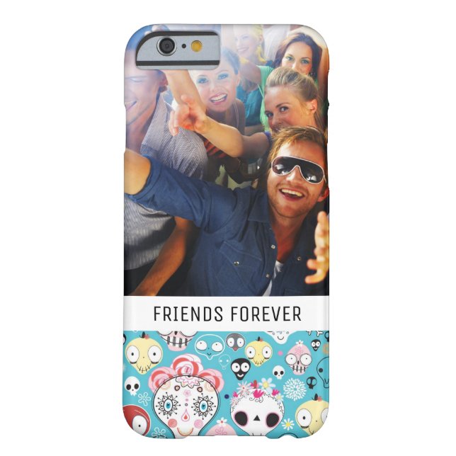 Custom Photo & Text Texture laughing skull Case-Mate iPhone Case (Back)