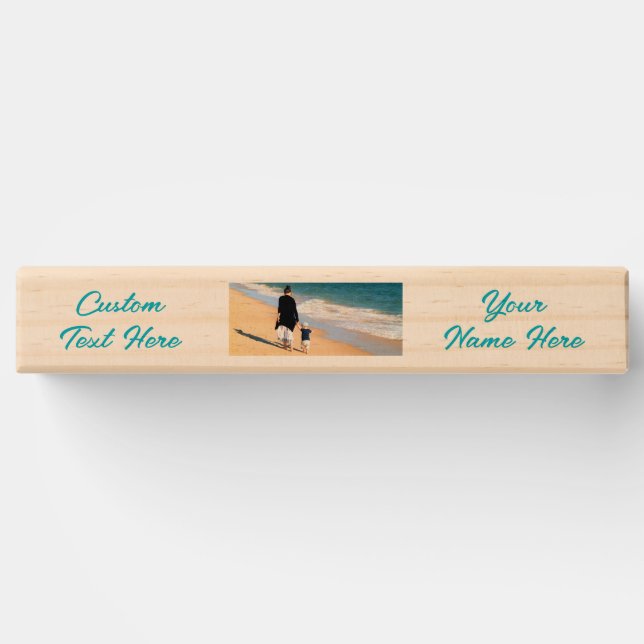 Custom Photo Text Topple Tower Your Own Design (Back)