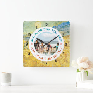 Custom Photo & Text Wall Clock – Personalized Gift
