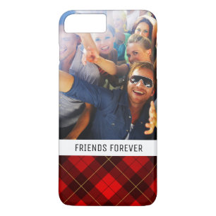 Custom Photo & Text Wallace tartan background iPhone 8 Plus/7 Plus Case