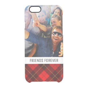 Custom Photo & Text Wallace tartan background Clear iPhone 6/6S Case
