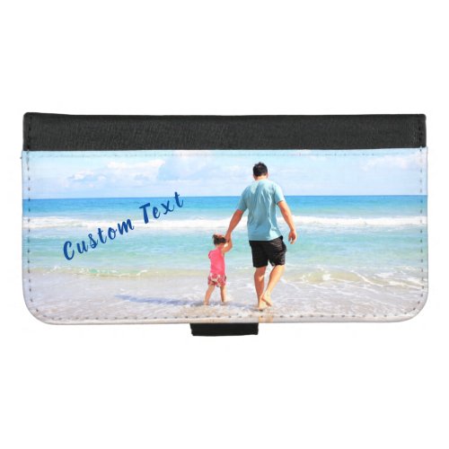 Custom Photo Text Wallet Case Your Family Photos