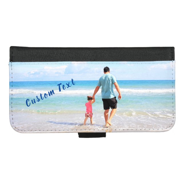 Custom Photo Text Wallet Case Your Family Photos (Front (Horizontal))