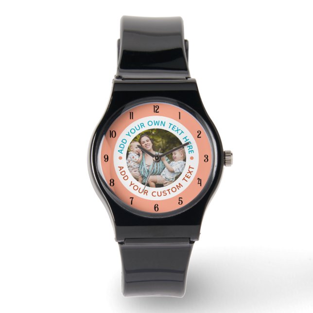 ⌚ Custom Photo & Text Watch for Her | Personalized (Front)