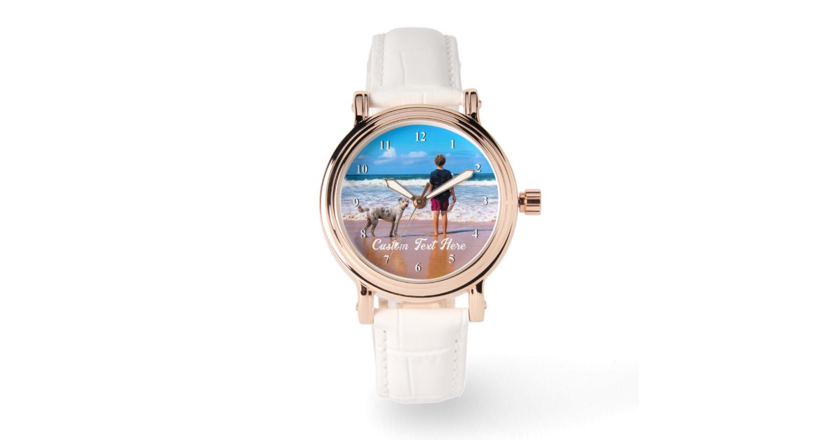 Custom Photo Text Watch Your Favorite Photos | Zazzle