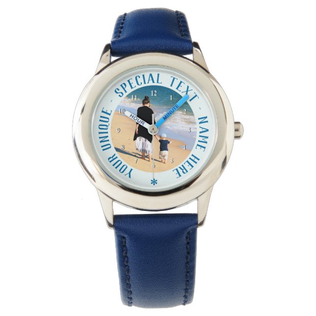 Custom Photo Text Watch Your Favorite Photos (Front)