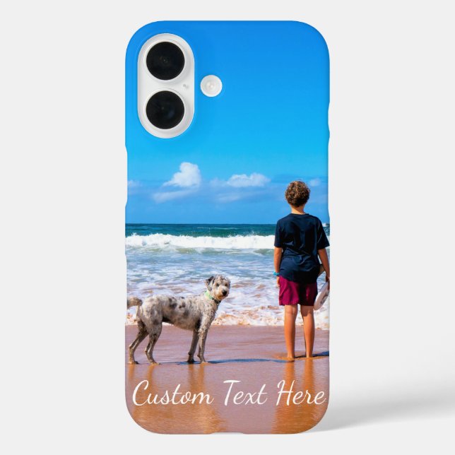 Custom Photo Text with Your Pets Photos Case-Mate iPhone Case (Back)