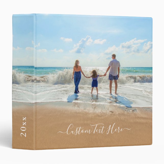 Custom Photo Text Year Binder Your Design - Summer (Front/Spine)