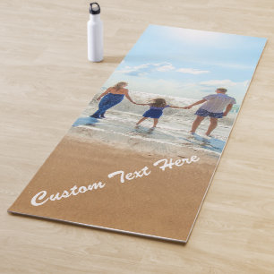 Custom Photo Text Yoga Mat Unique Your Design