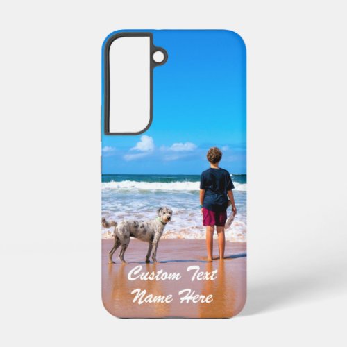 Custom Photo Text Your Favorite Photos with Pets Samsung Galaxy S22 Case