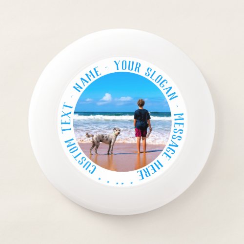 Custom Photo Text Your Pets Design Wham_O Frisbee