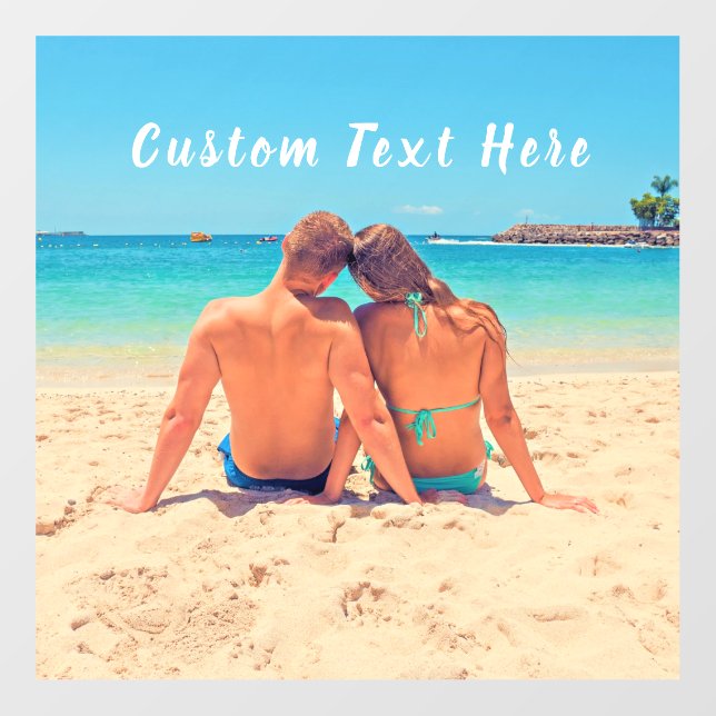 Custom Photo Text Your Romantic Design Wall Decal (Front)