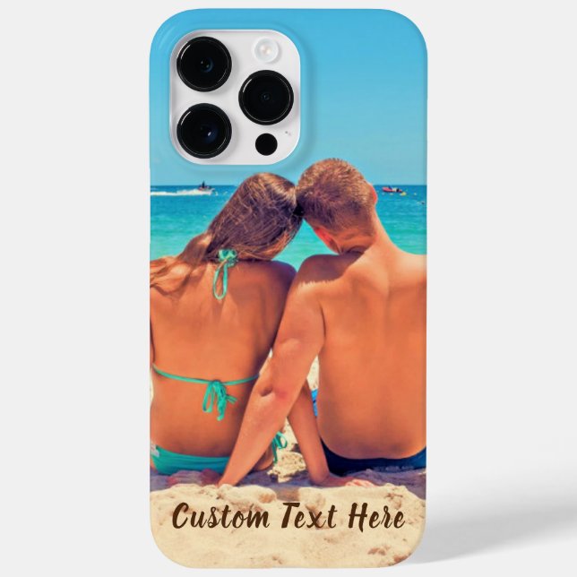 Custom Photo Text Your Romantic Photos Gift Case-Mate iPhone Case (Back)