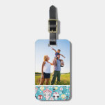 Custom Photo Texture laughing skull Luggage Tag